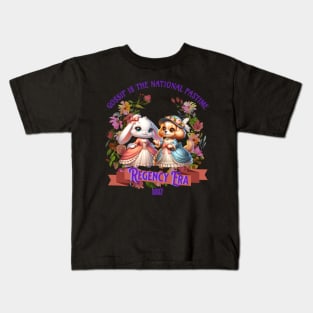 Regency Era, Bunny,Dog Kids T-Shirt